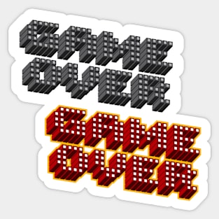 Game Over Pixel Sticker